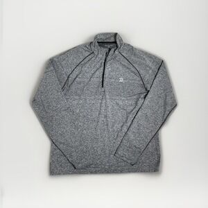 Rhone Sweater Mens Medium Blue Heather Quarter Zip Pullover Athletic Collar XL